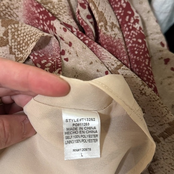 Entro Striped Long Sleeve Blouse in Large - Picture 6 of 7